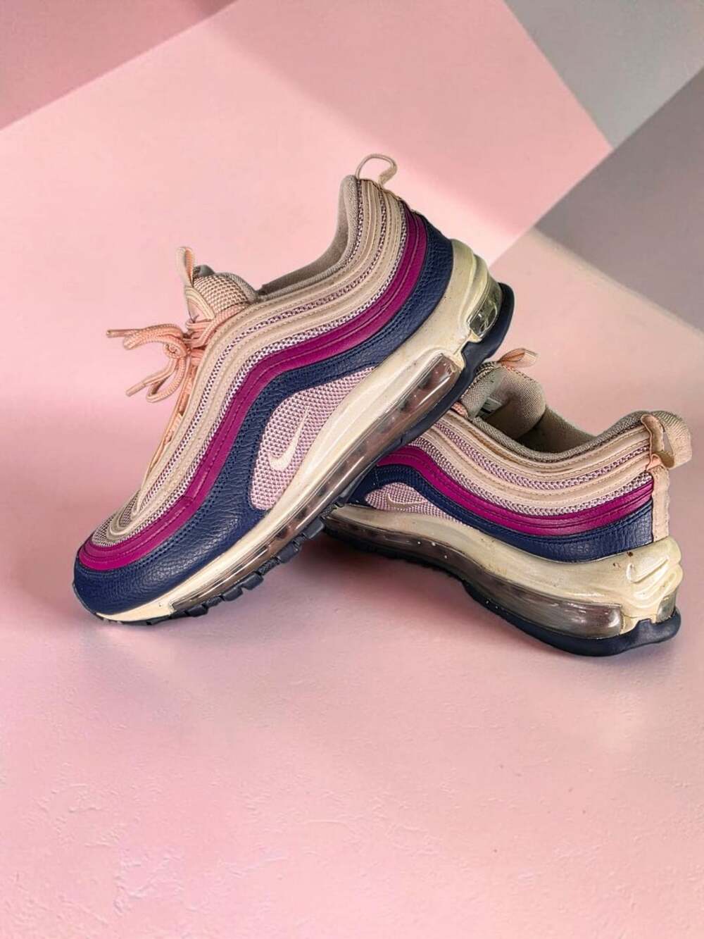 Nike Air Max 97 Plum Chalk Cream Blue Purple Sneakers Shoes